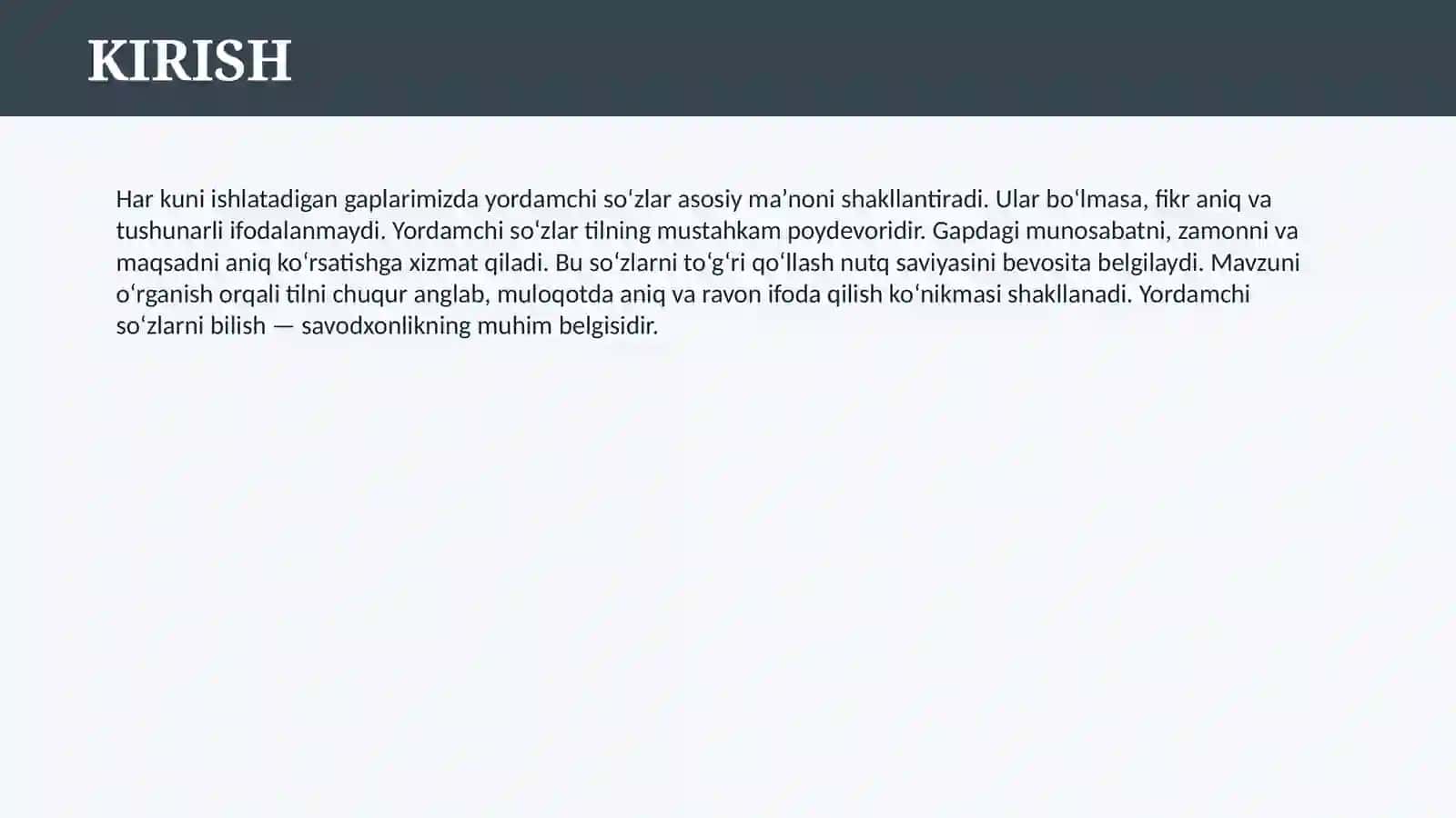 YORDAMCHI SO’ZLAR 3