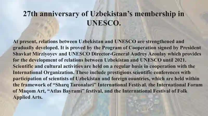 Uzbekistan and UNESCO 3