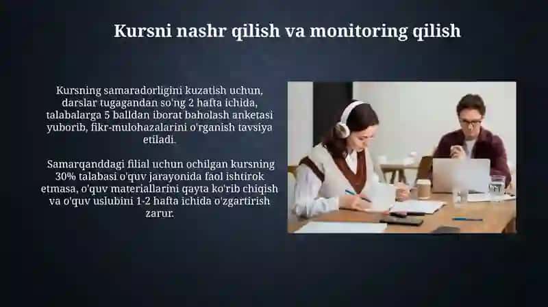 LMS Moodle kurs tayyorlash 3