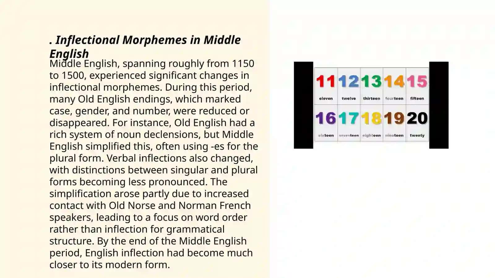 Morphology in middle English 3