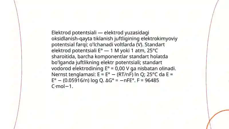 Elektro kimyoviy jarayonlar 3