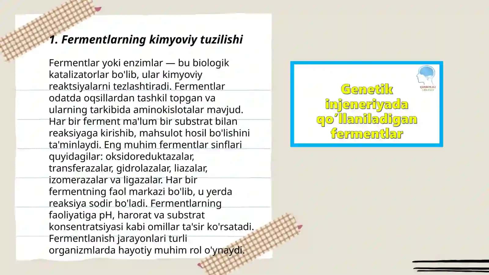 Fermentlarning klassifikatsiyasi 3