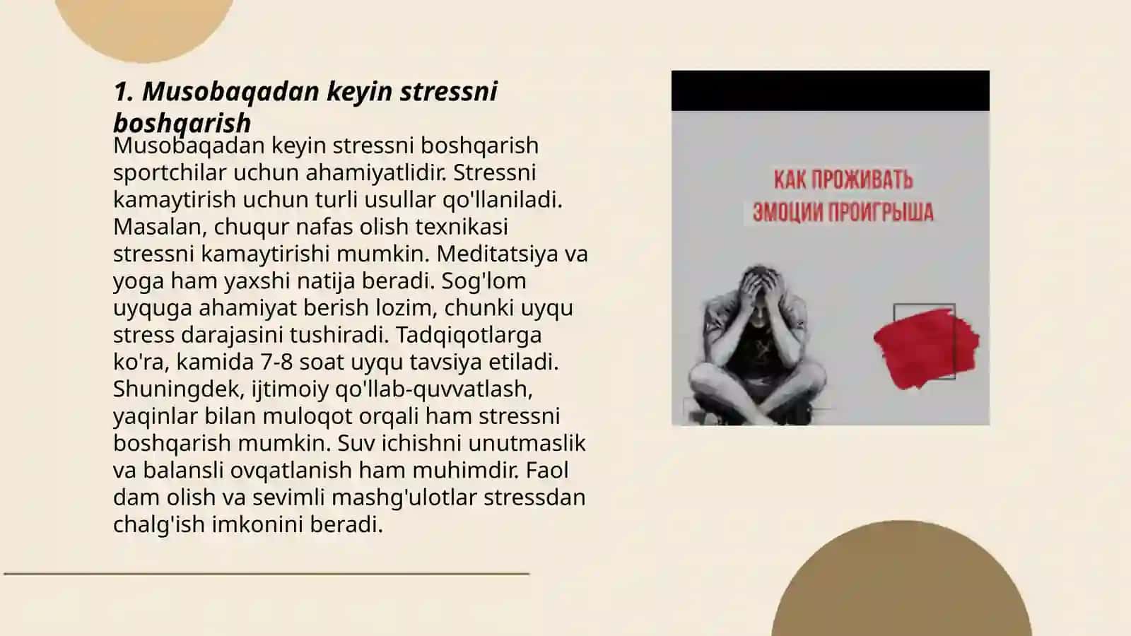 Musobaqadan keyingi psixik xolatlar 3