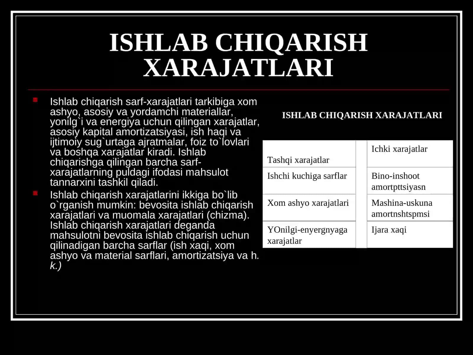 Ishlаb chiqаrish korxonalari хаrаjаtlаri 3