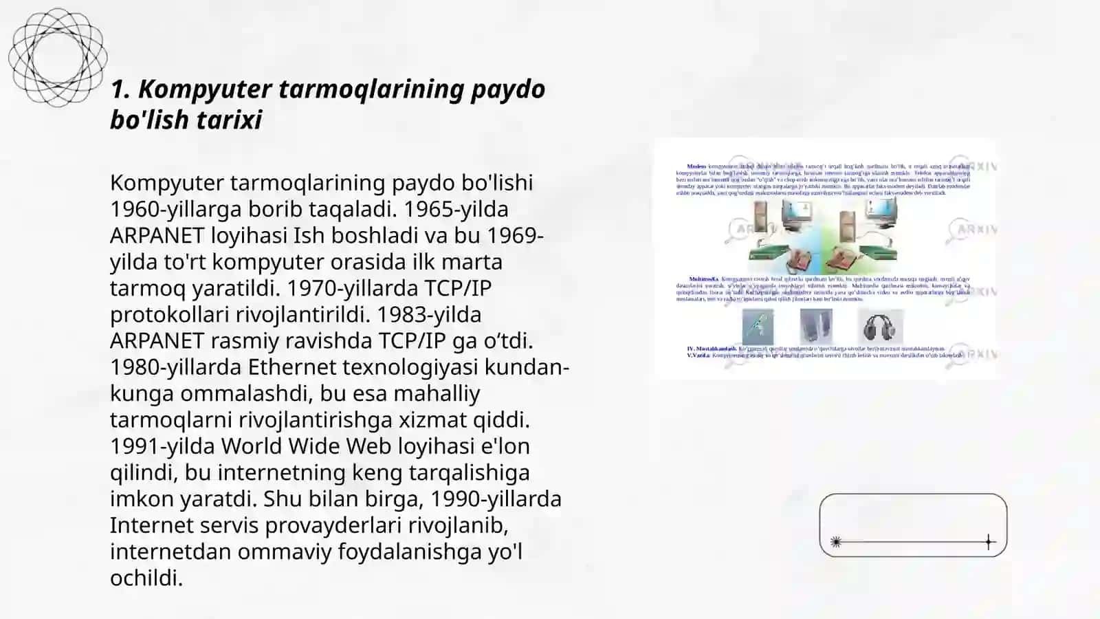 Kompyuter tarmoqlarini rivojlanish evolutsiyasi 3