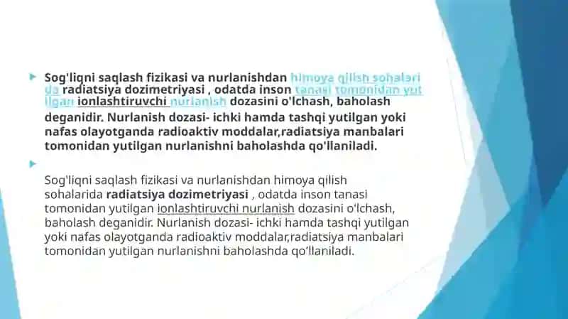 Yutilgannurlarenergiyasindozimetrikbaxolash 3