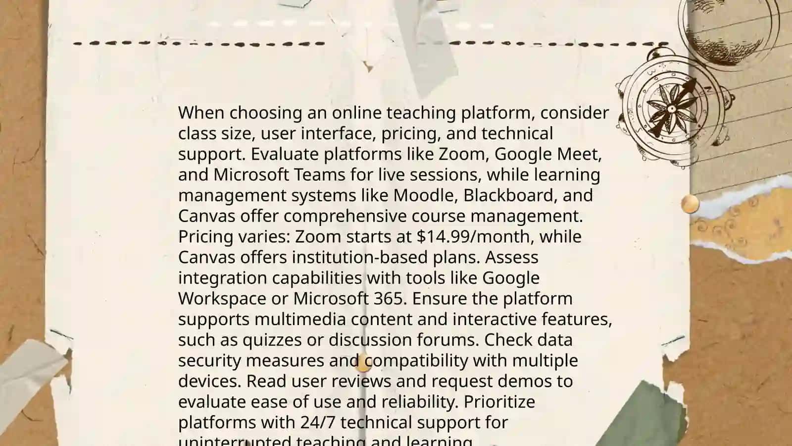Plan for Teaching Lessons Online 3