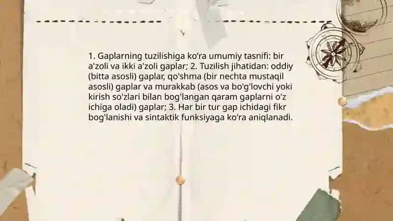 Gaplarning tuzilishiga koʻra turlarini ajratish 3