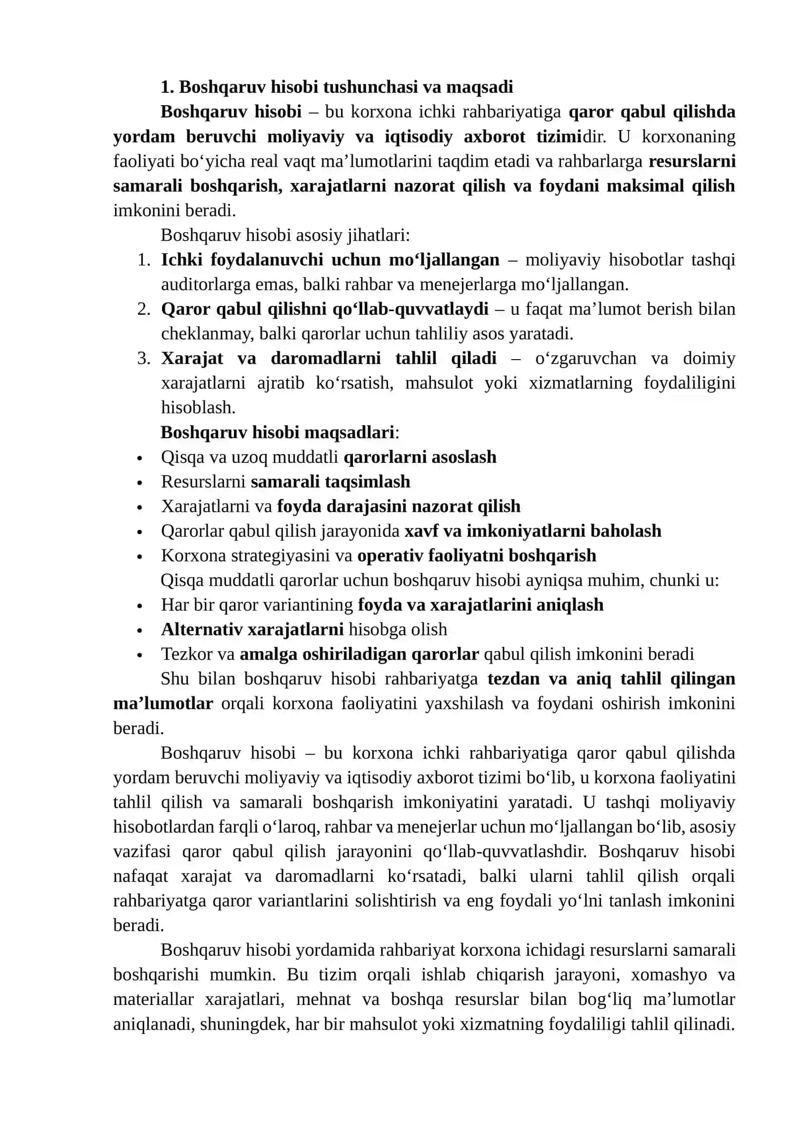 Boshqaruv hisobi qaror qabul qilishda 3