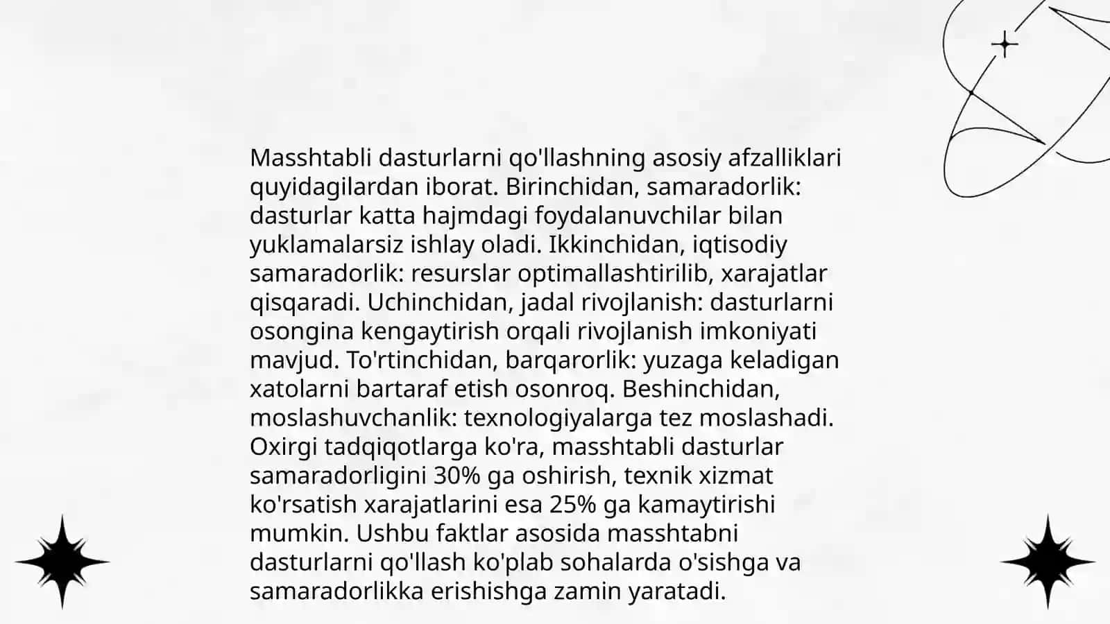 Masshtabni dasturda qo'llashning afzalliklari 3