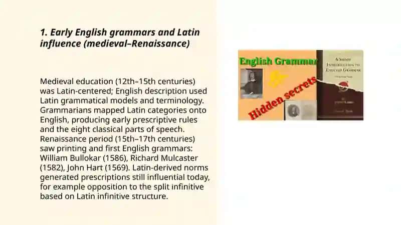 History of English grammars.Fundamental ideas and Main 3