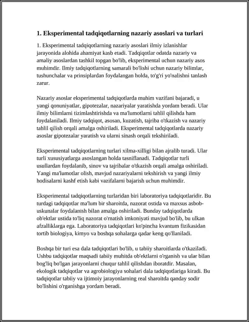 EKSPEREMENTAL TADQIQOTLAR 3