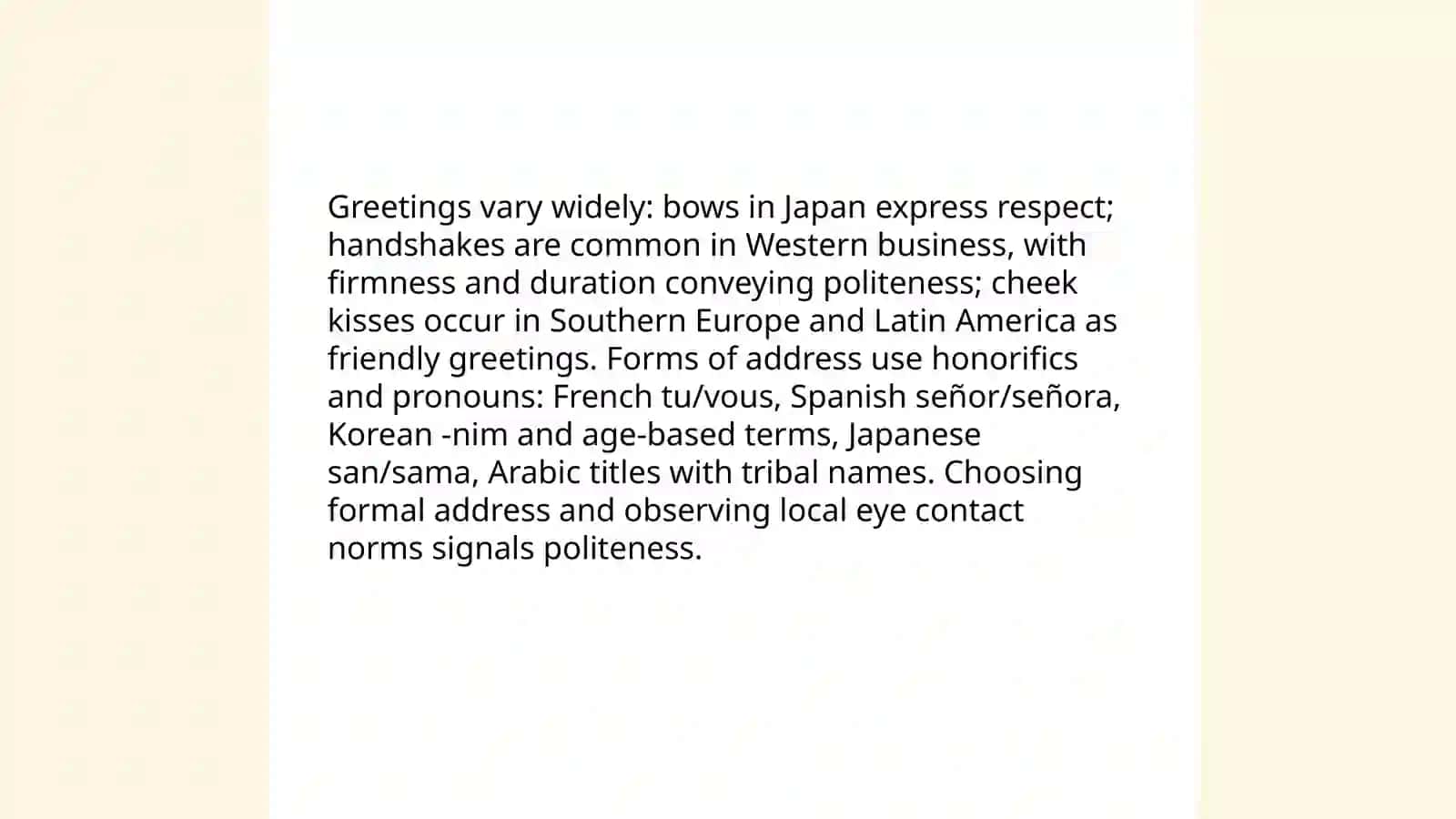 Politeness in Different Cultures 3