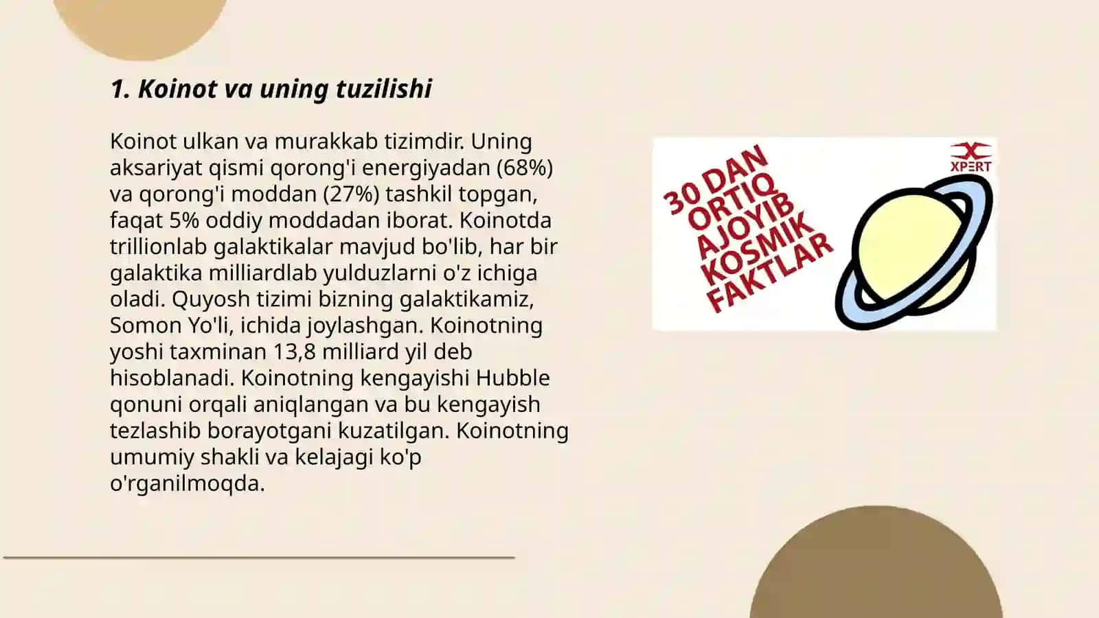 Koinot va uning tuzilishi 3