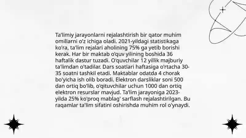 Ta’limiy va nazorat darslarini tashkil etish 3
