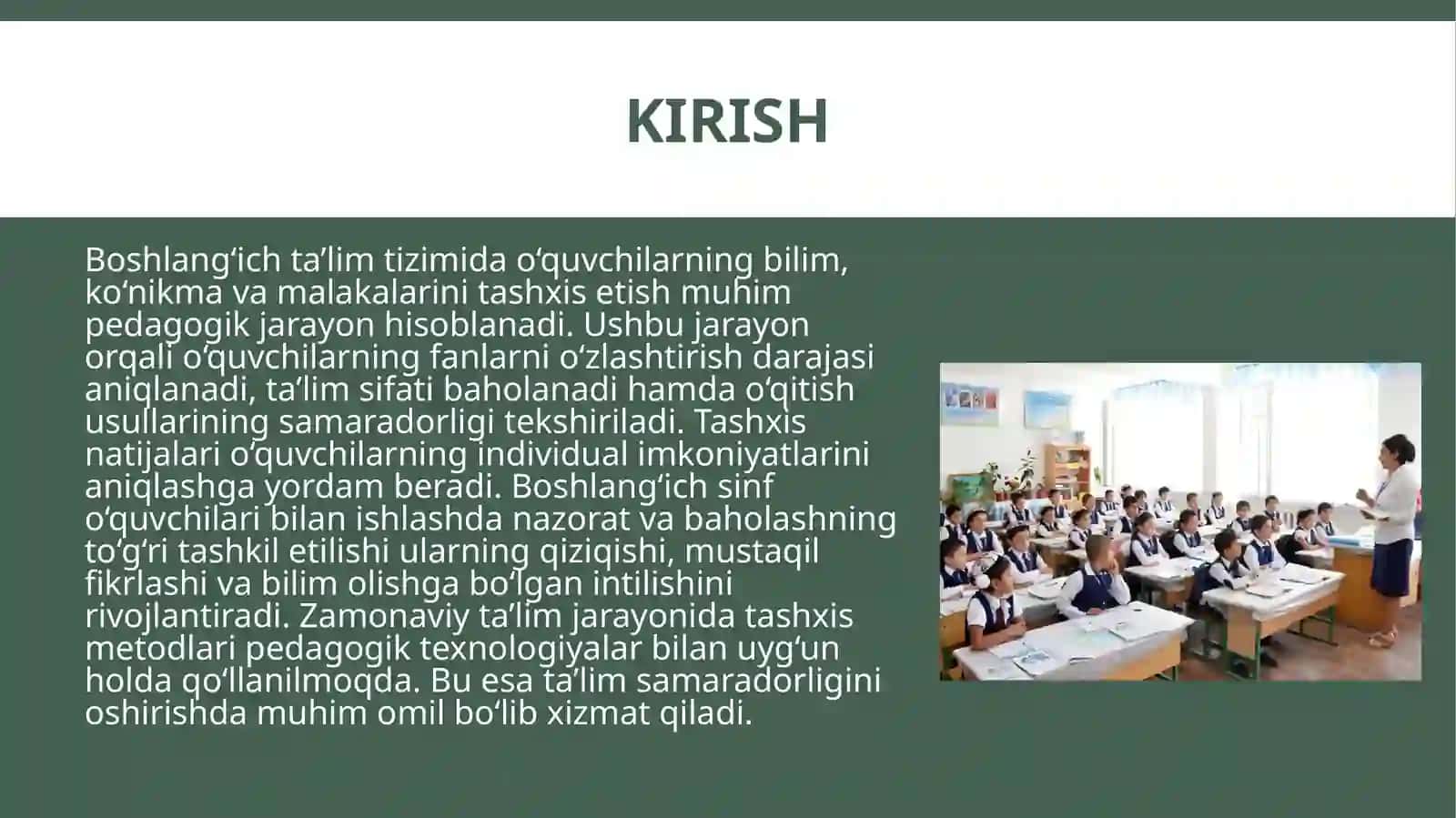 Boshlang'ich ta'limda o'quvchilarning bilim,ko'nikma va malakalarni tashxis etish. 3