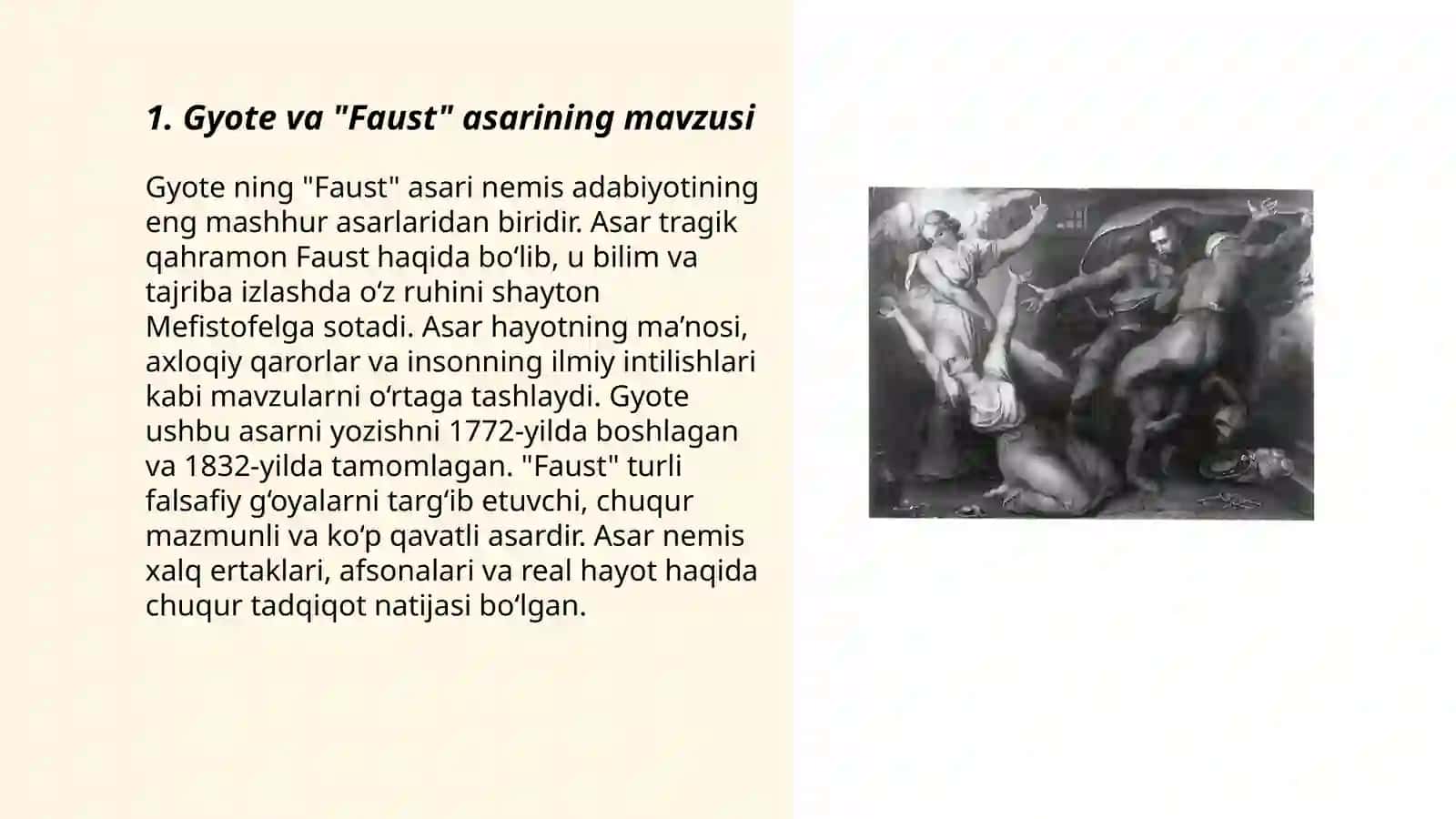 Gyote va "Faust" asarining mavzusi 3