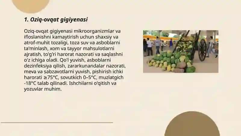 Oziq-ovqat gigiyenasi 3