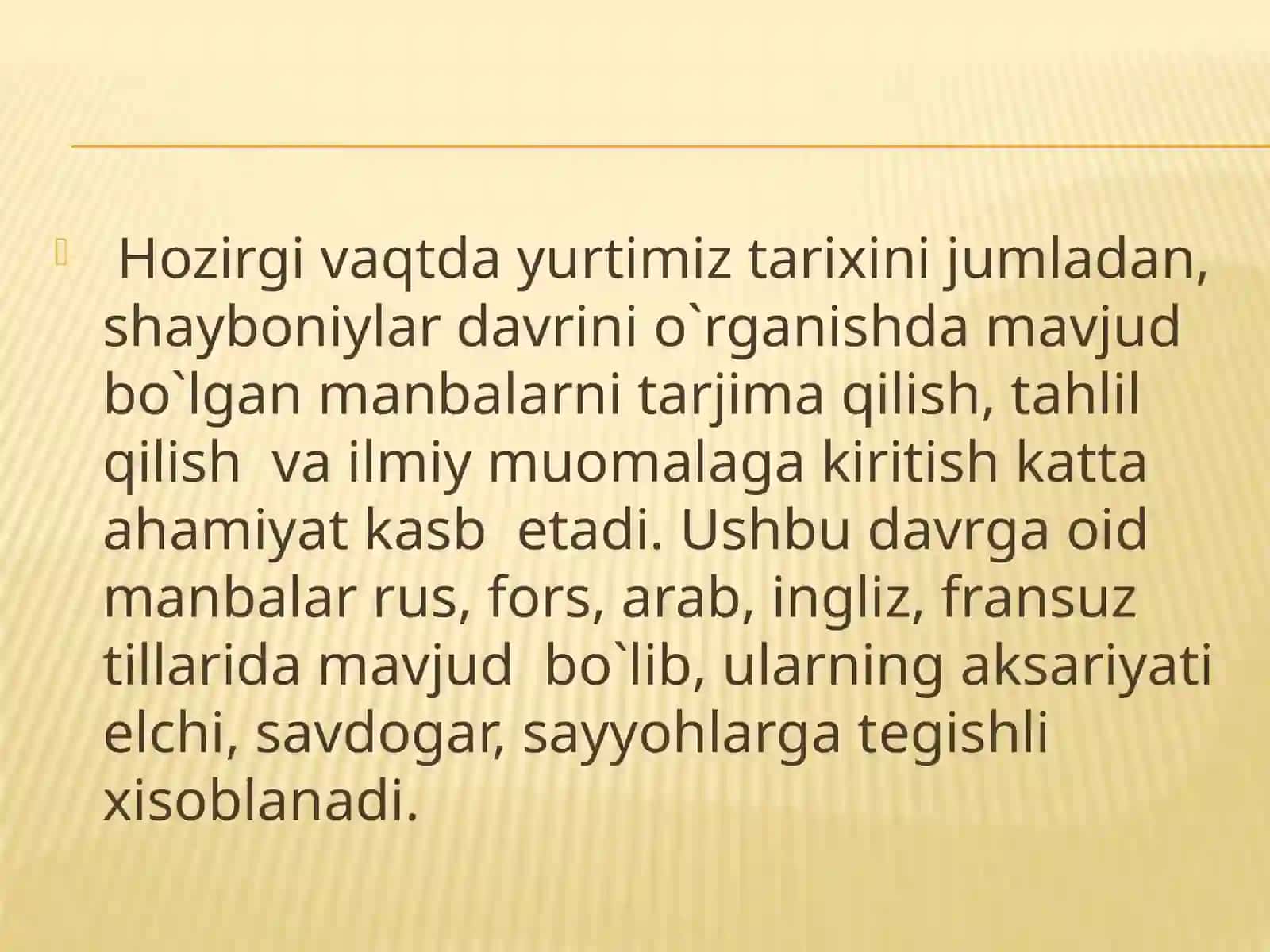 O’ZBEKISTON TARIXIDAN KURS ISHI 3