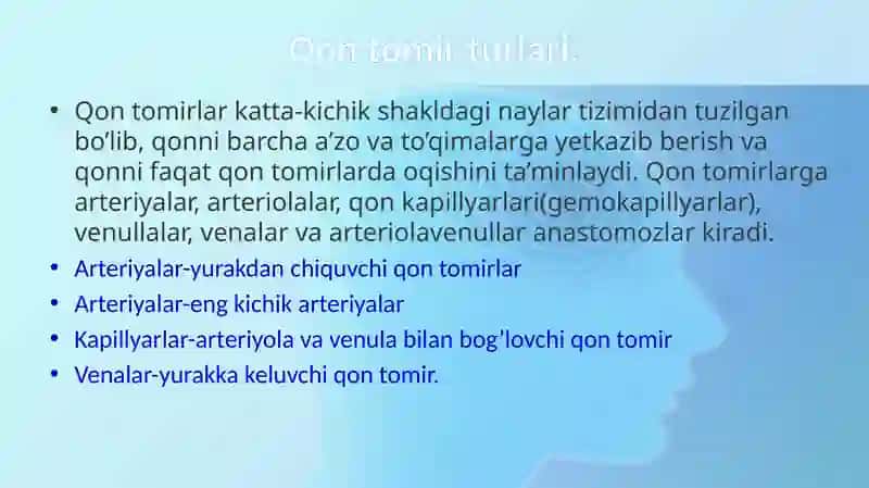 Yurak-Qon tomir  va endoteliyasining funktsiyalari 3