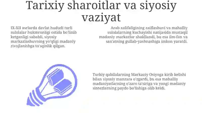 IX-XII asirlardagi madaniy rivojlanish 3