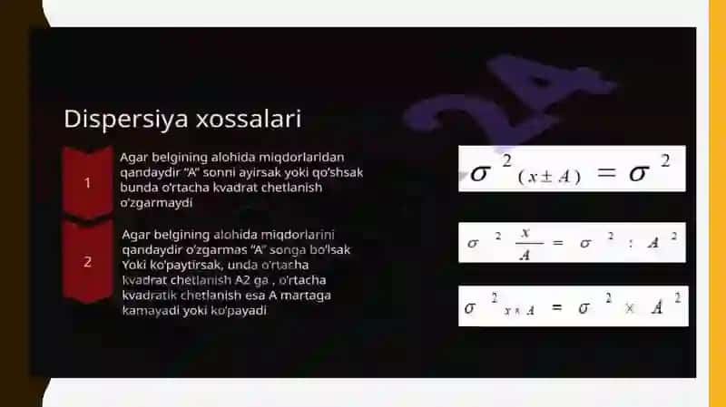 dispersiya tushunchasi 3