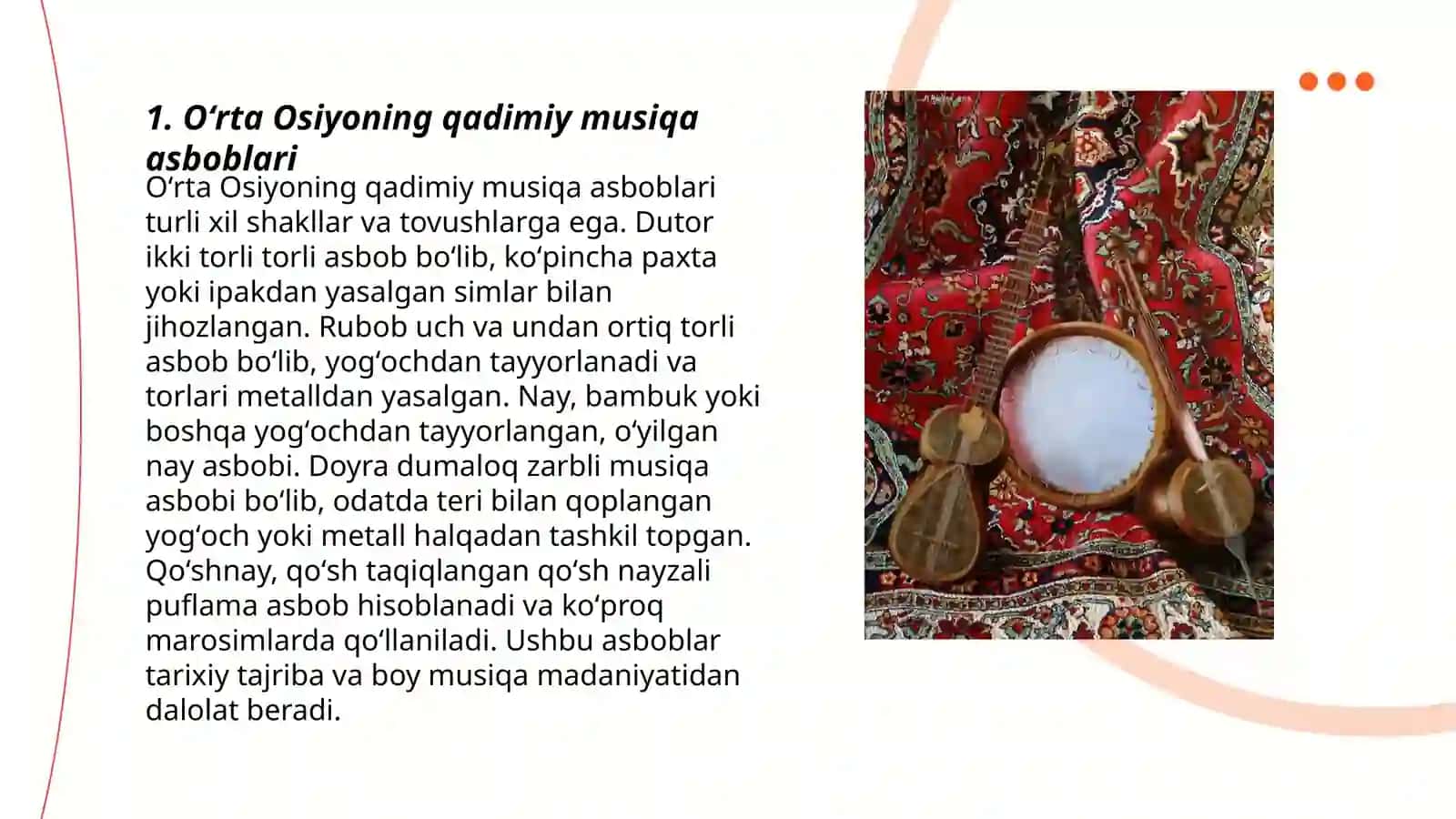 Oʻrta Osiyoning qadimiy musiqa madaniyati 3