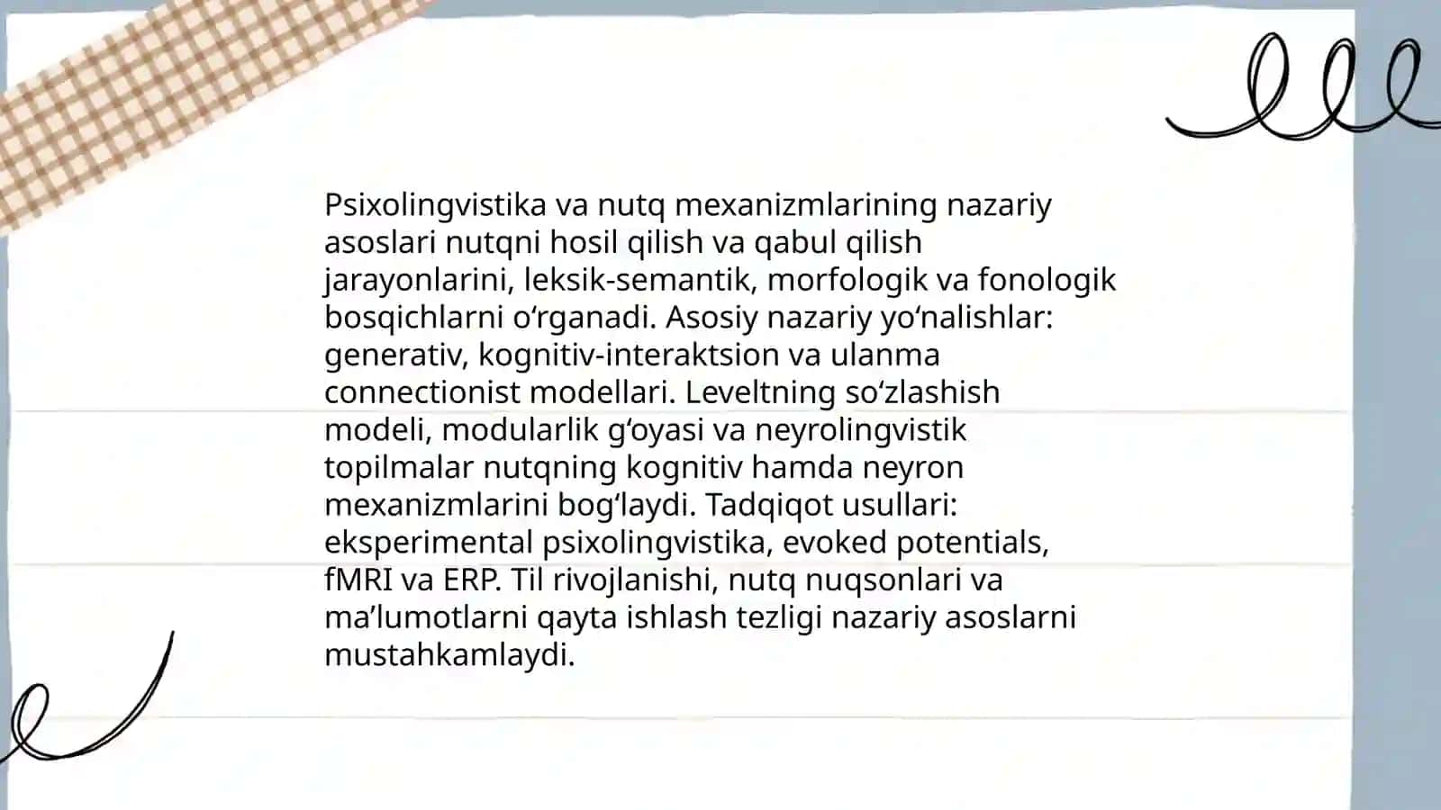Psixolingvistika nutq mexanizimlari 3