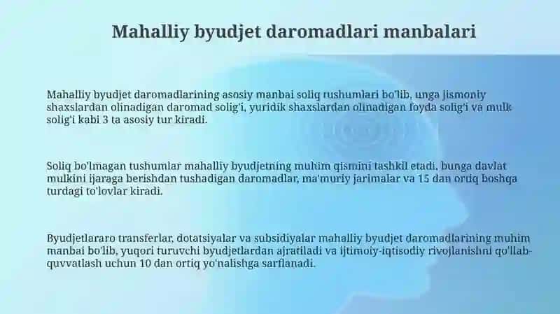 Mahalliy budjet shakllanish manbalari 3