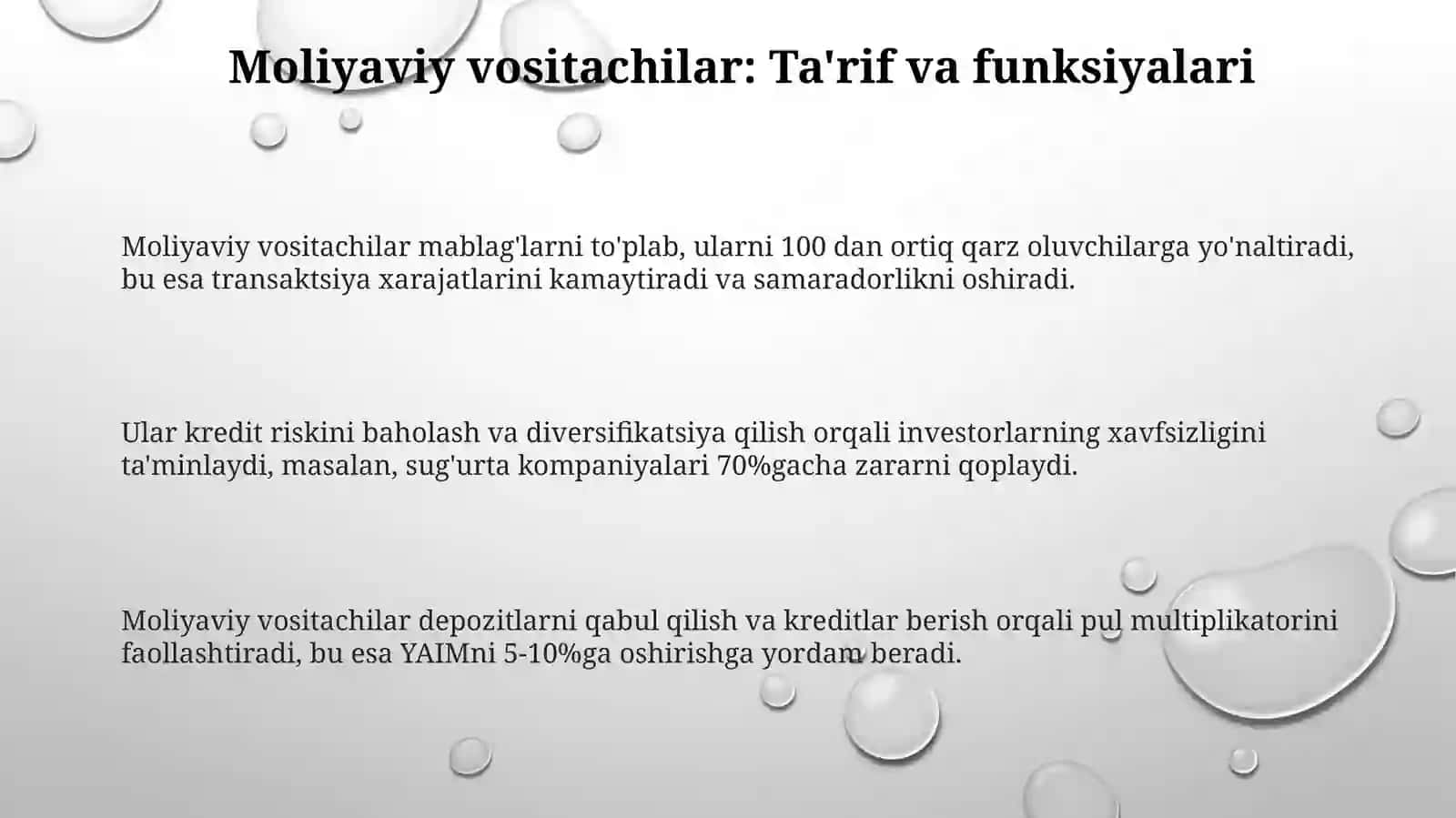 Moliyaviy vositachilar 3