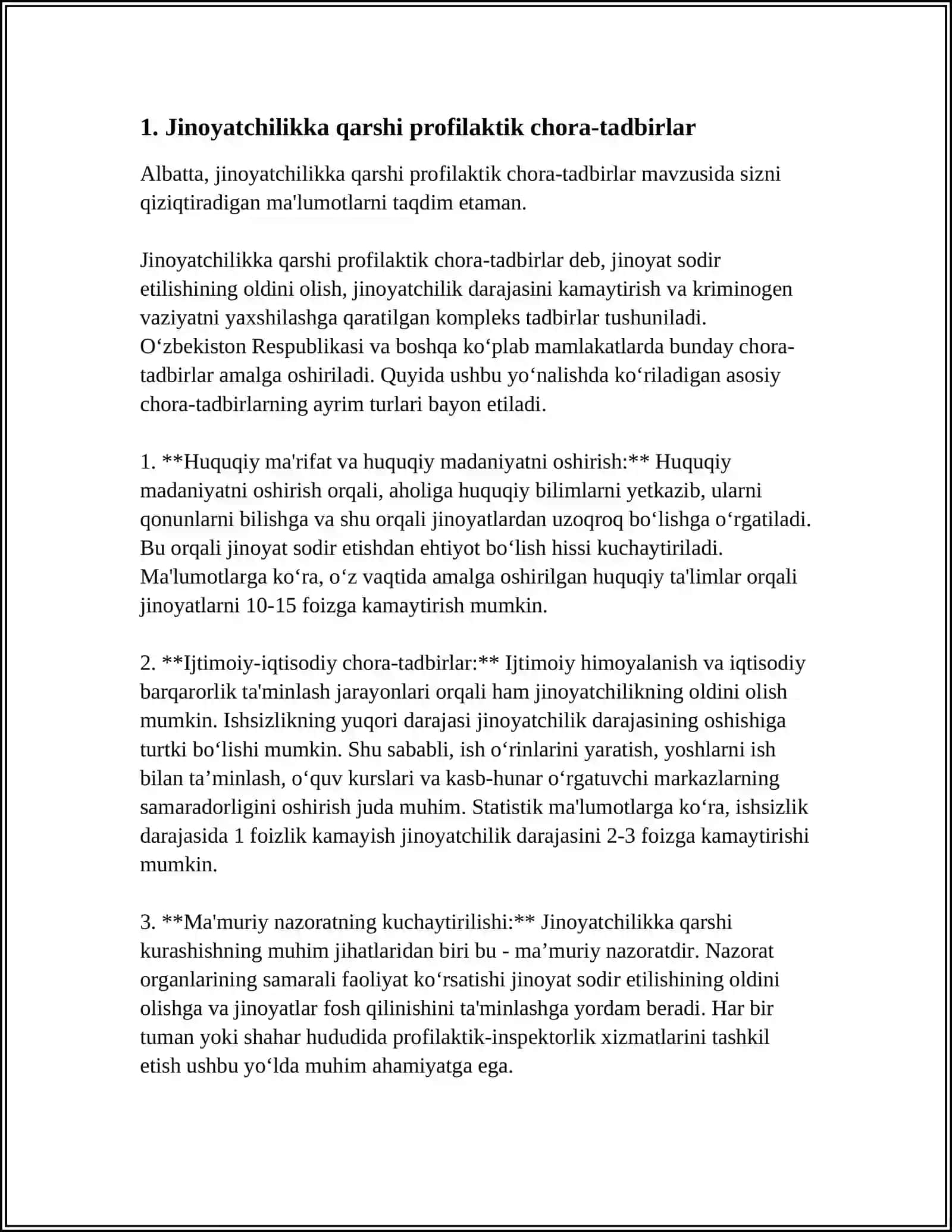 JINOYATCHILIKNI OLDINI OLISH 3