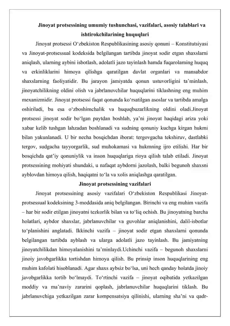 Jinoyat protsessining bosqichlari 3