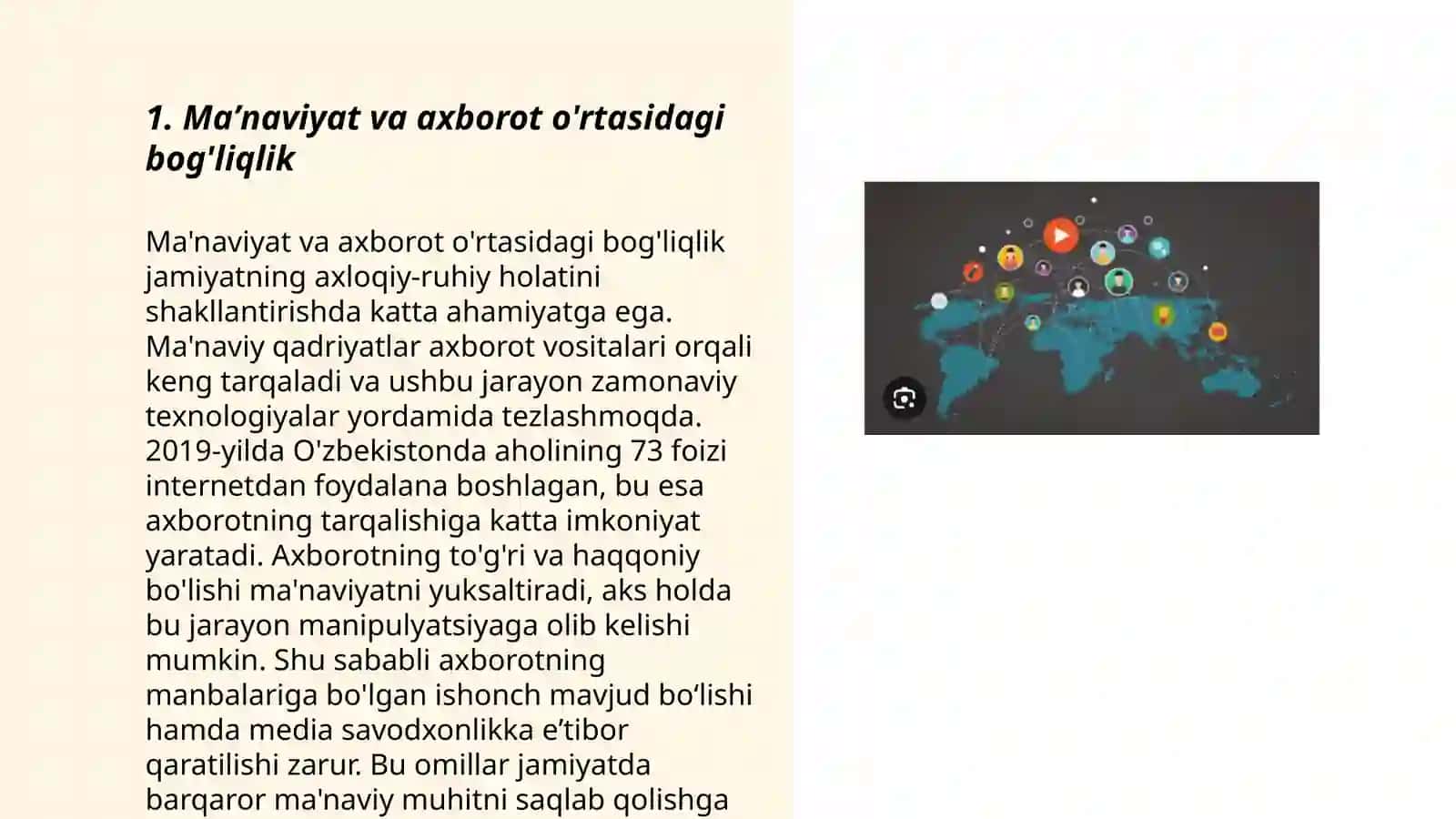Ma'naviy hayotda axborotning oʻrni 3