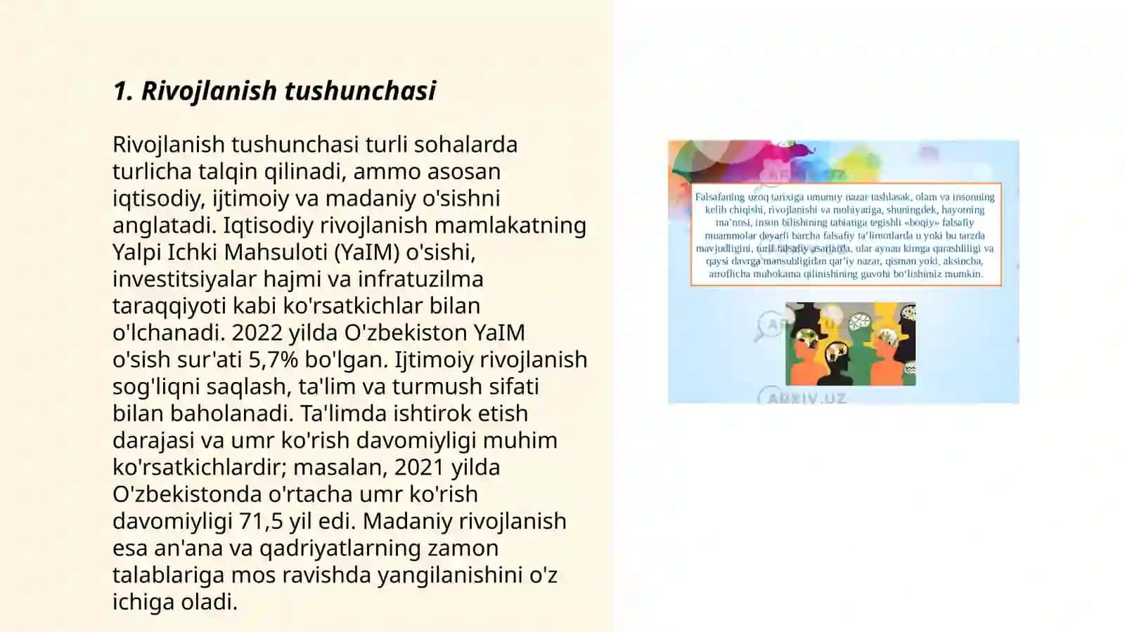 Rivojlanish falsafasi 3
