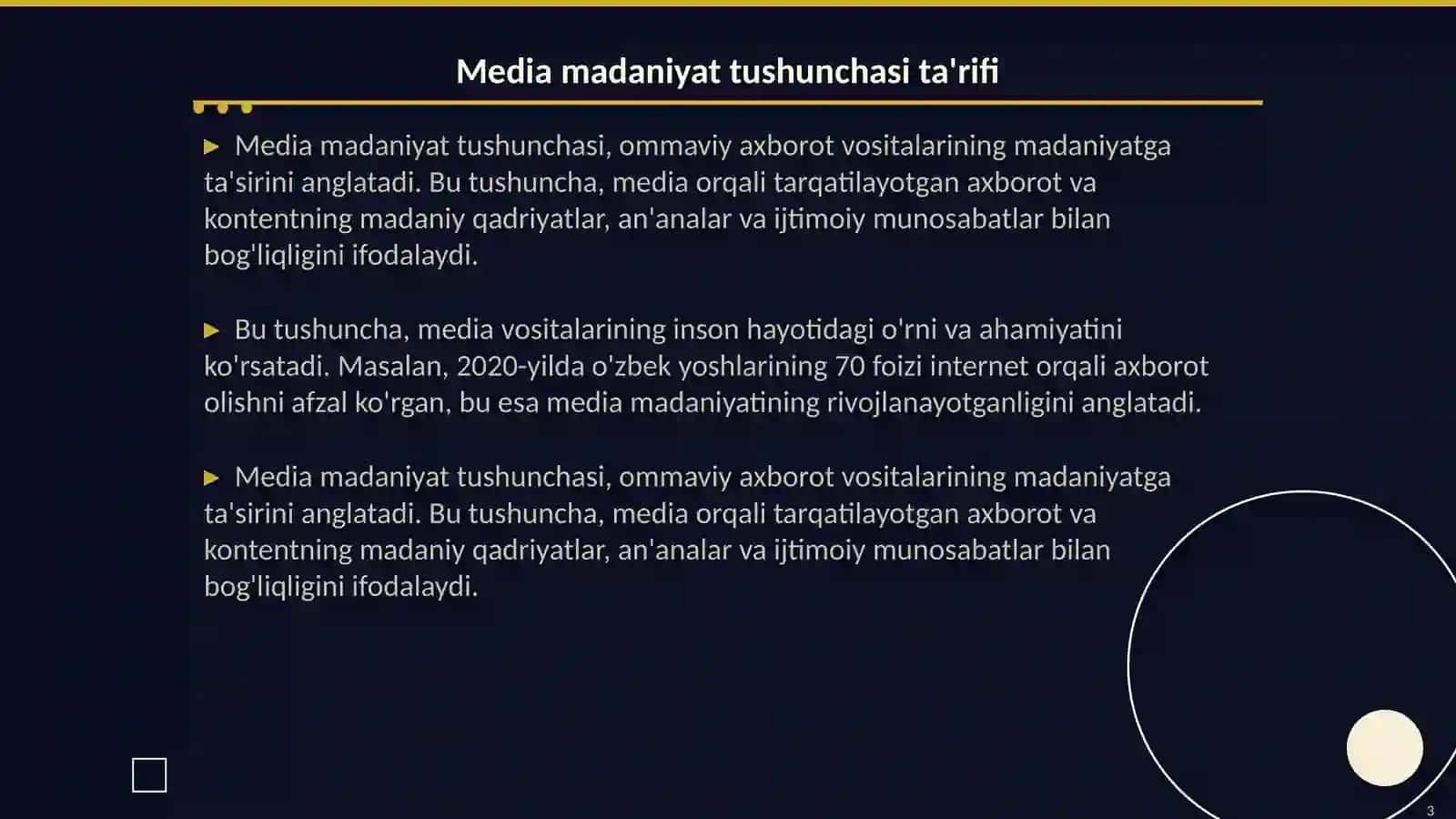 Media madaniyat tushunchasi 3