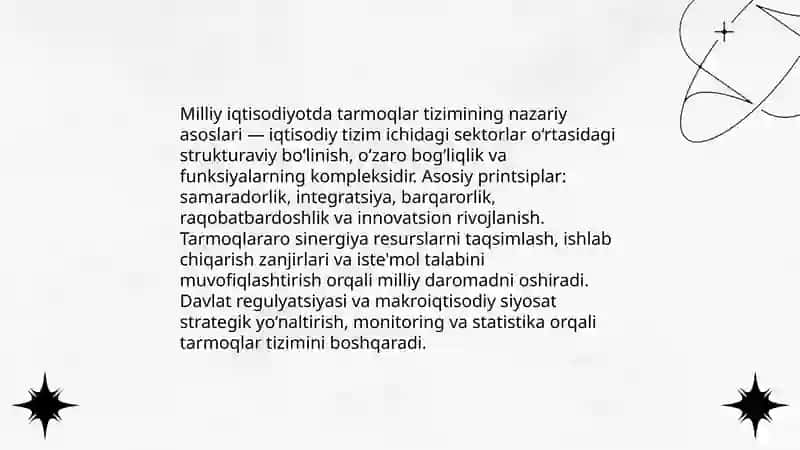 Milliy iqtisodiyotda tarmoqlar tizimi 3