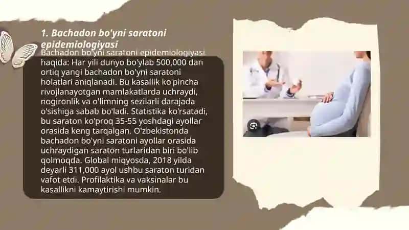 Bachadon bo'yni saratoni epidemiologiyasi 3