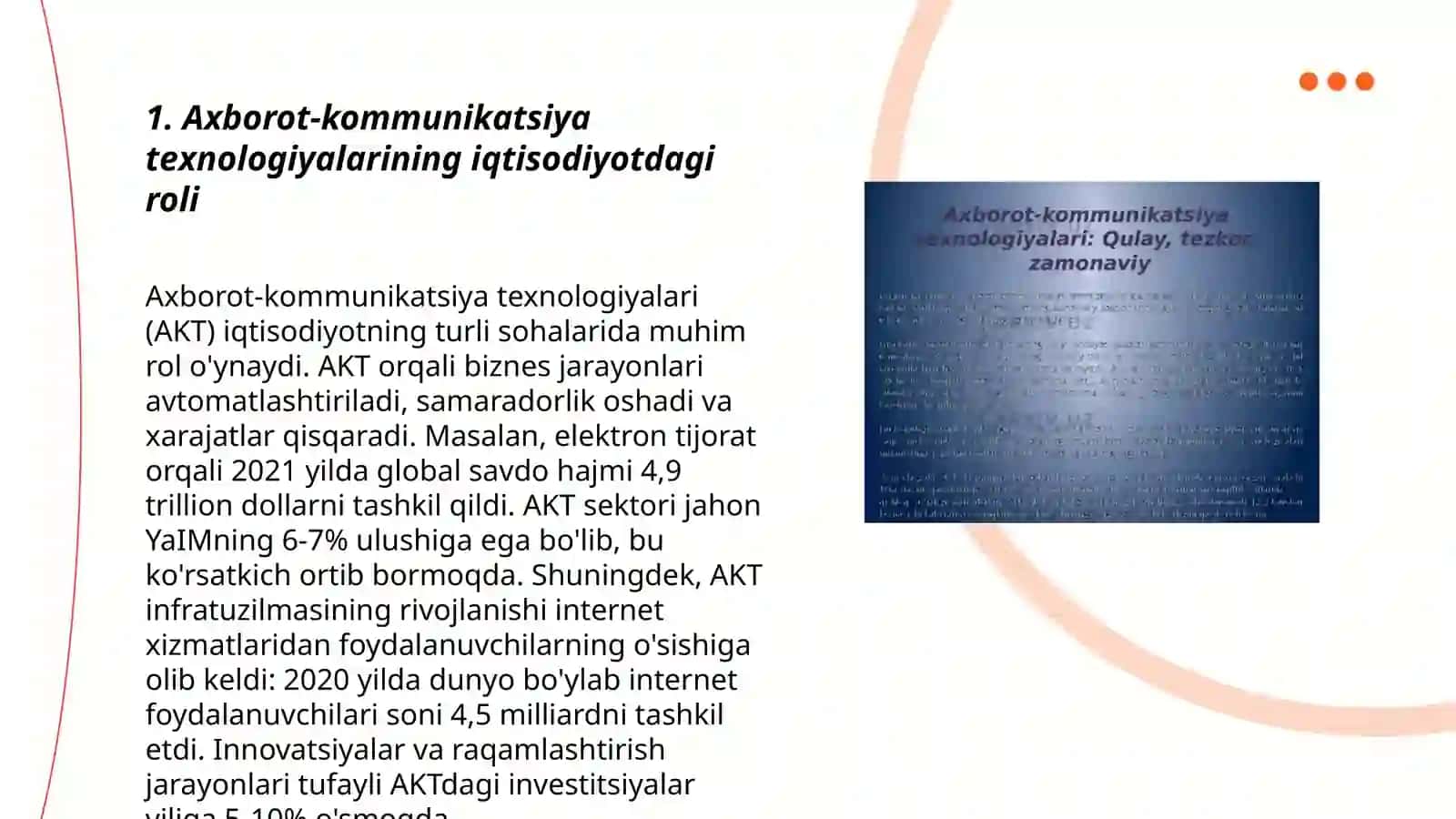 Iqtisodiyotda axborot-kommunikatsiya texnologiyalari va tizimlari 3