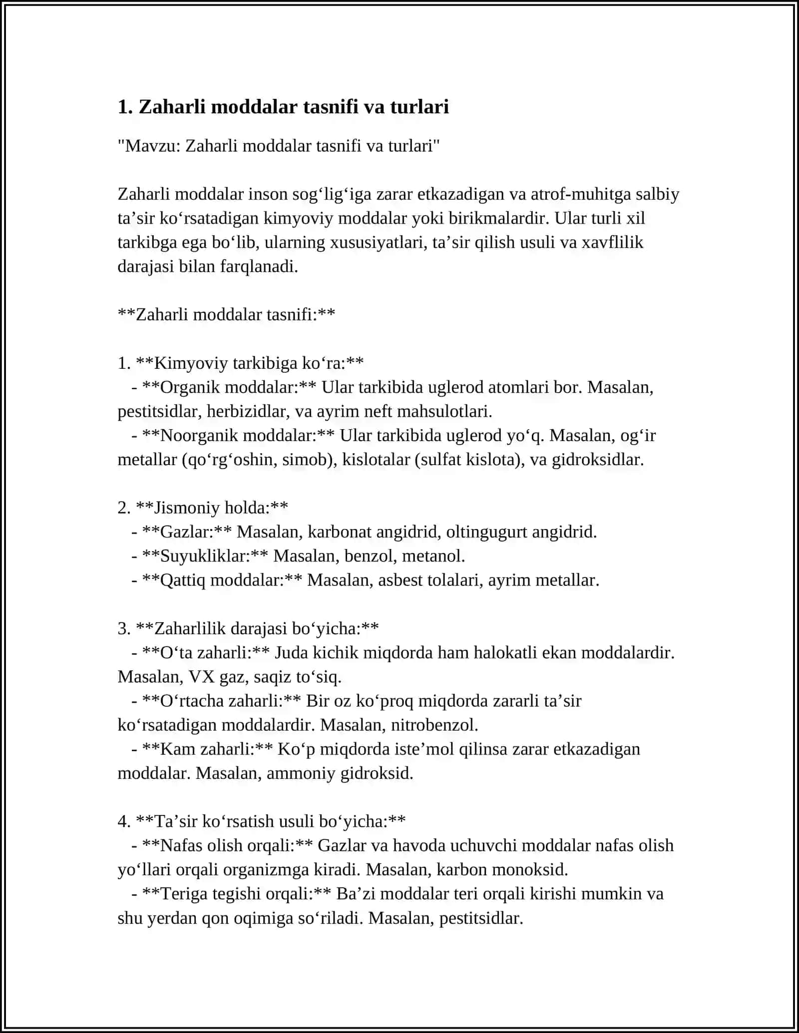 ZAHARLI VA KUCHLI TAʼSIR ETUVCHI MODDALAR 3
