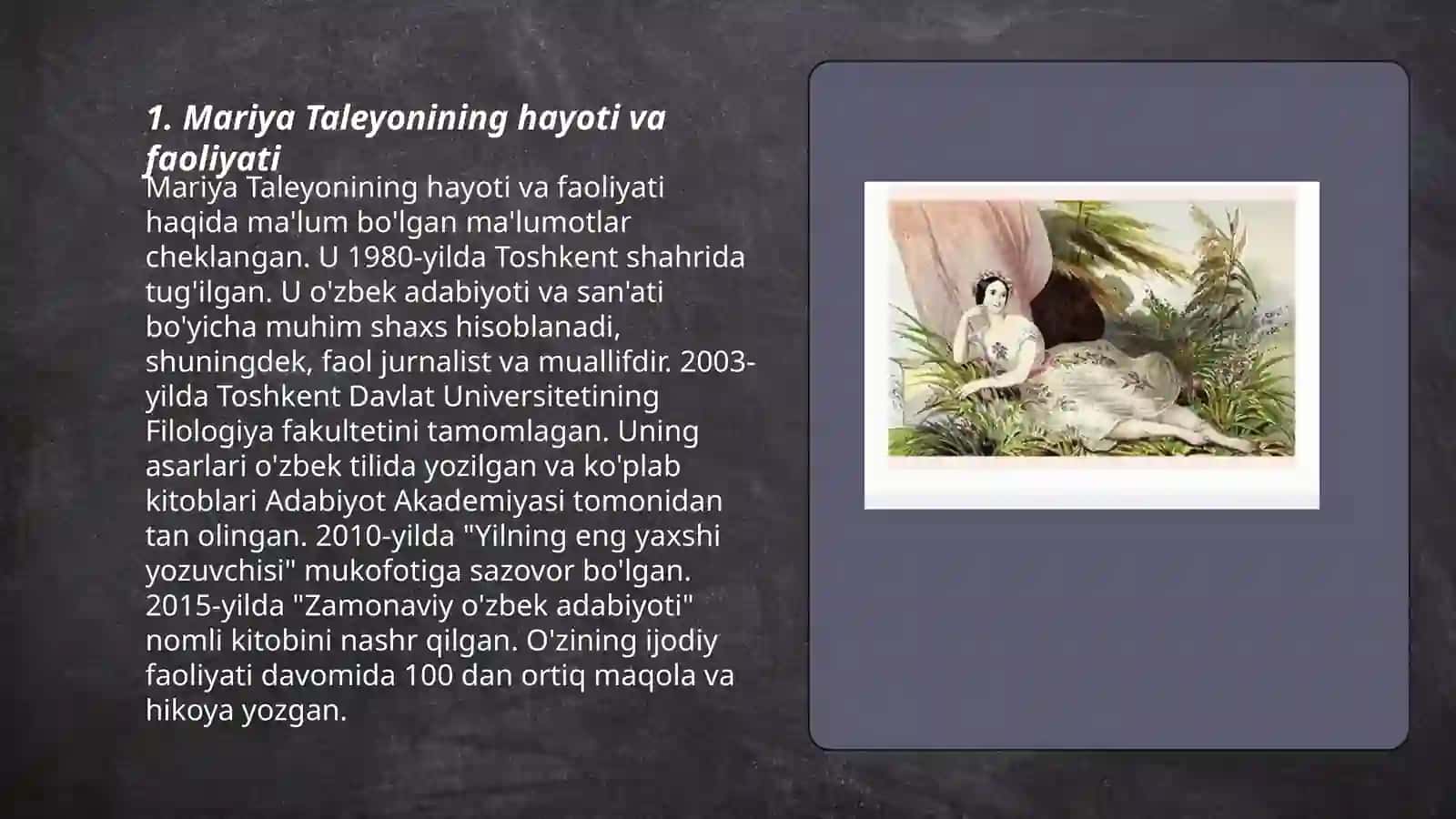 Mariya Taleoniy balerina haqida taqdimot 3