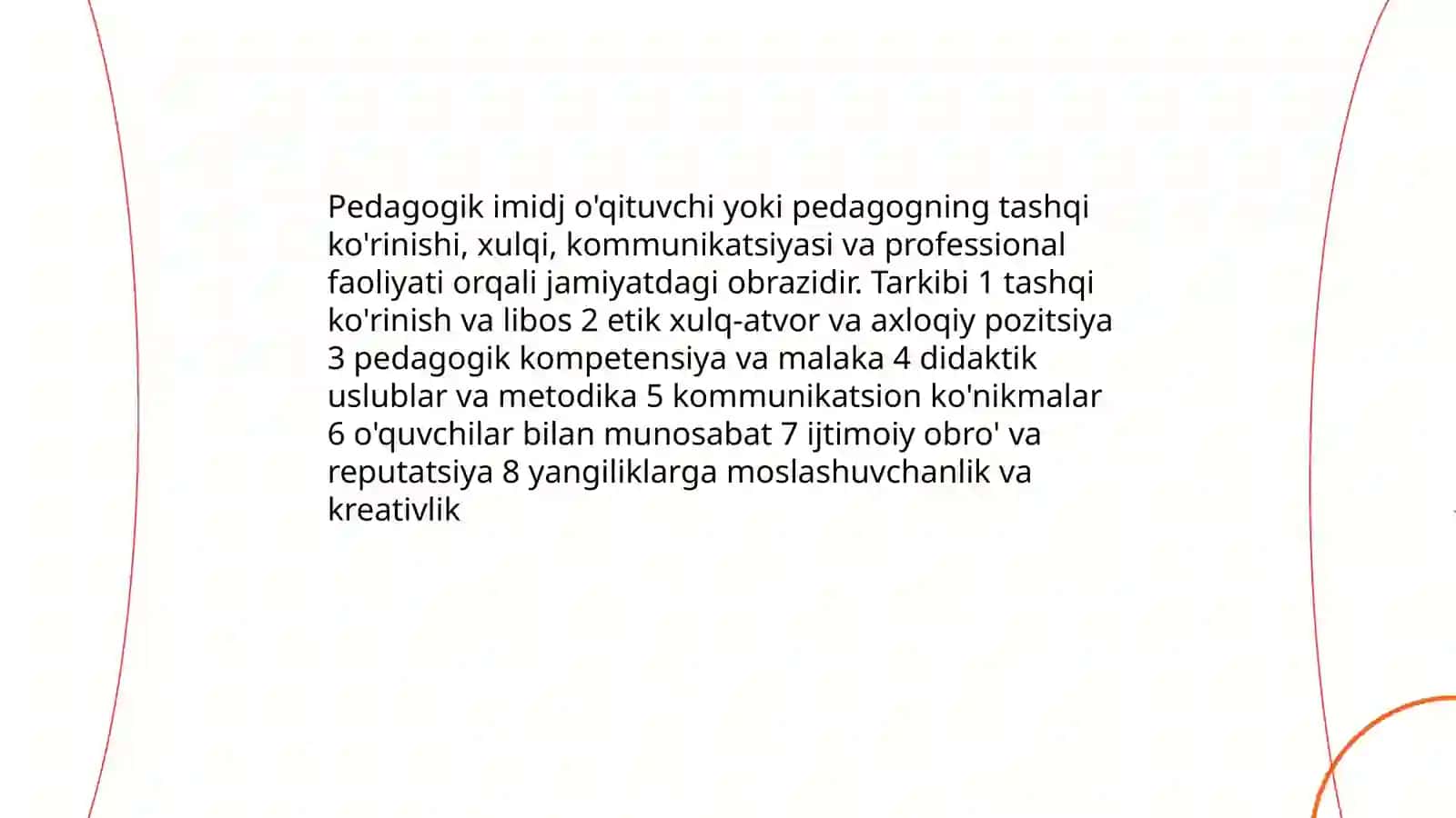 Pedagogik imidj. Pedagogik refleksiya 3