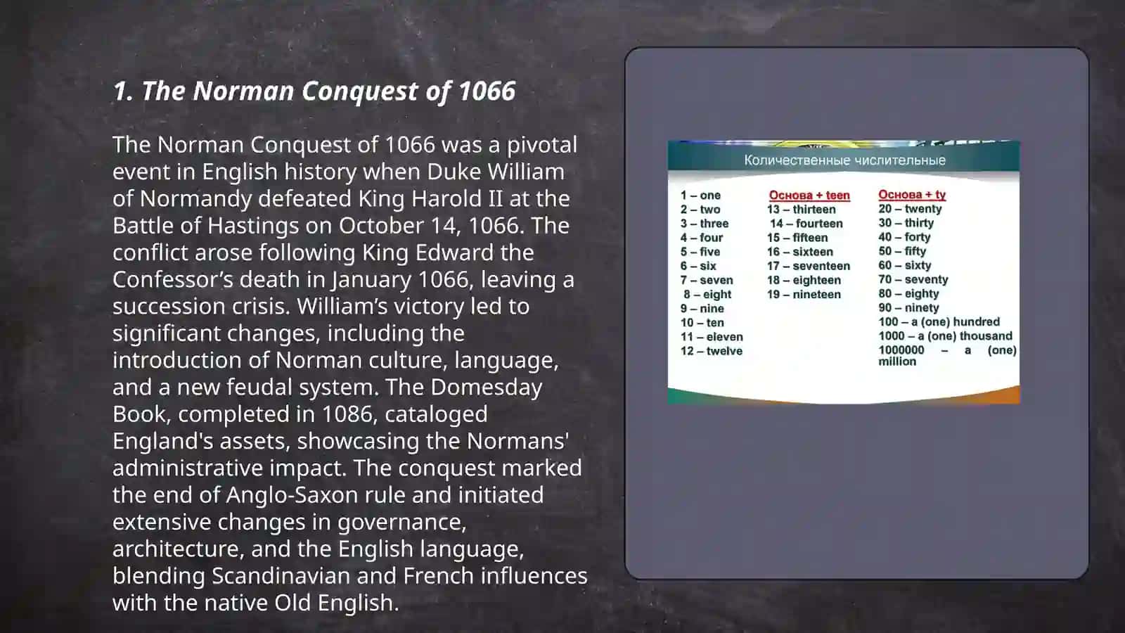 The main events of Middle English Period 3