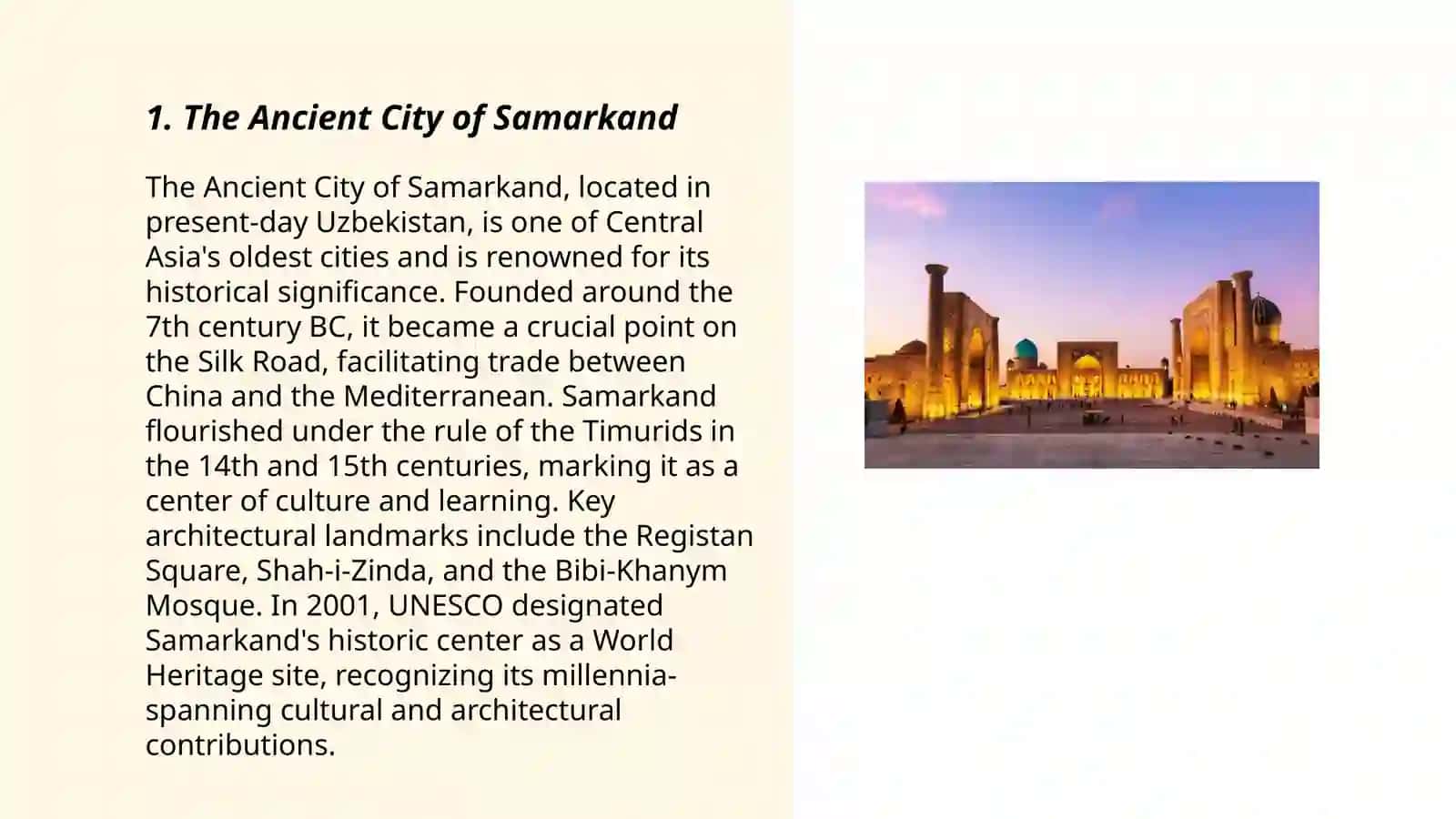 Historical cities of Uzbekistan 3
