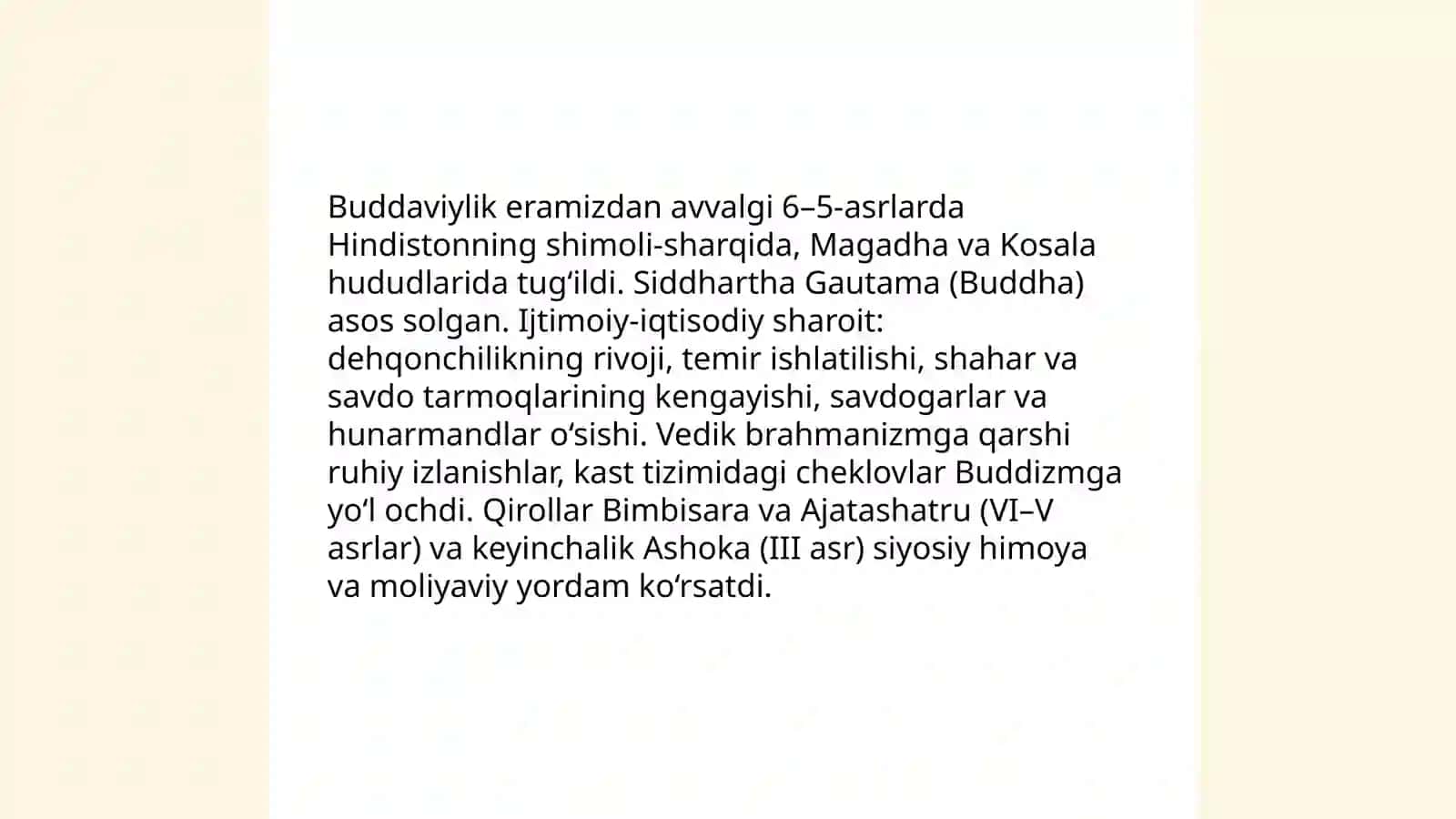 Buddaviylik dinining paydo bo'lish tarixi, asosiy ta'limotlari, oqimlari va manbalari 3