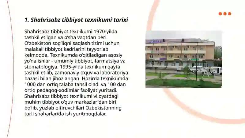 Shahrisabz Tibbiyot Texnikumi Tarixi 3