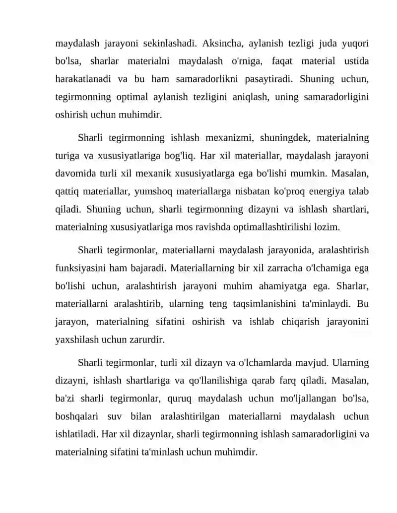 Sharli tegirmon uchun privod (yuritma)ni loyihalash 3