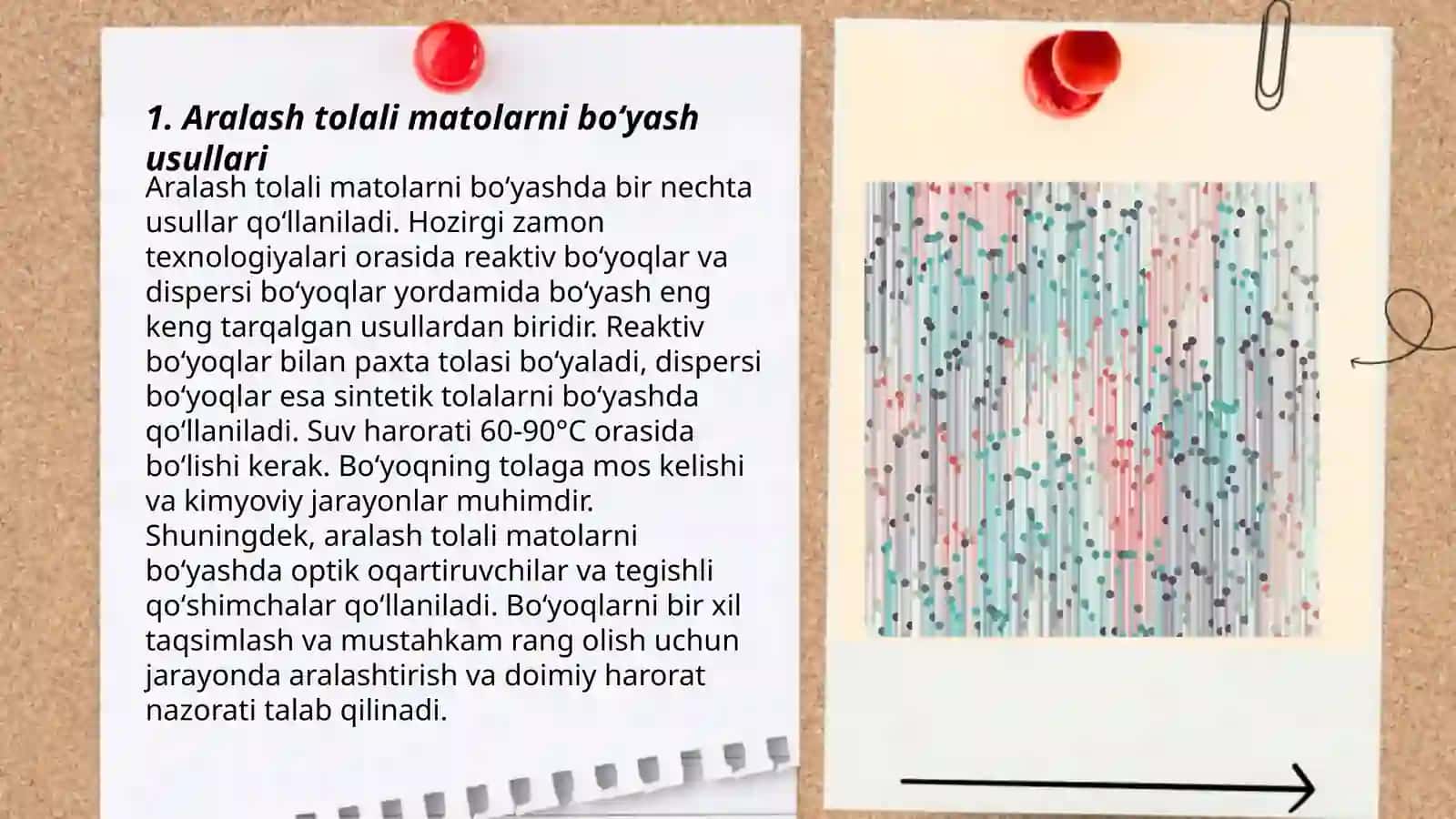 Aralash tolali matolarni boʻyash 3
