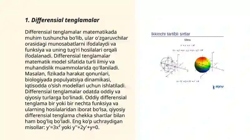 Ikkinchi tartibli sirt tenglamalari 3