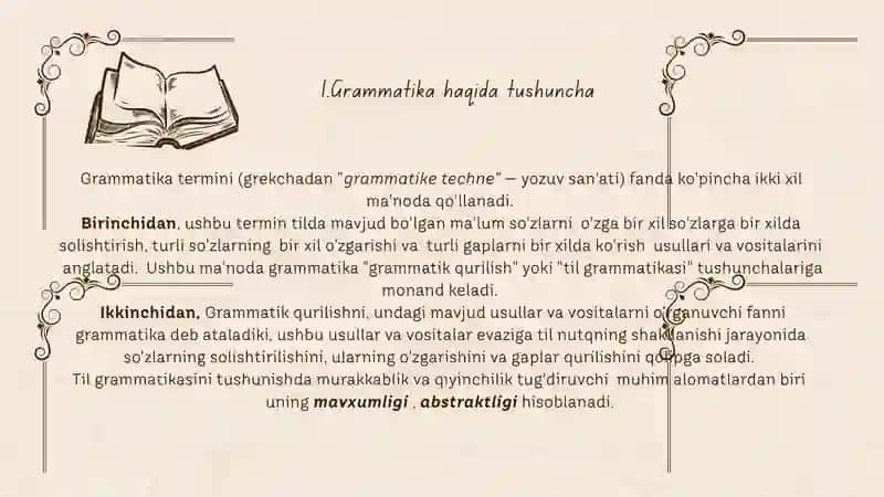 Grammatika haqida tushuncha 3