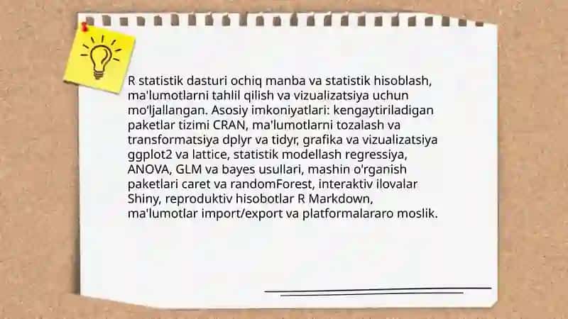 Matstatistik EHM dasturlari va ular bilan ishlash 3